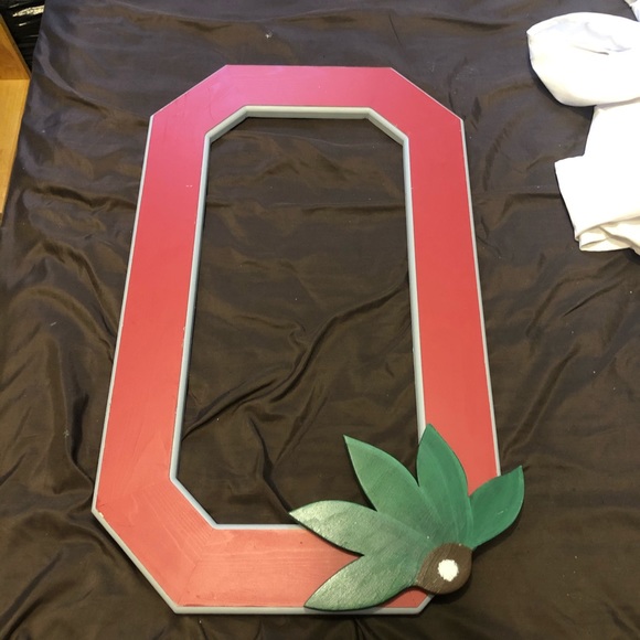 Block O Ohio State wood hanging art - Picture 1 of 4